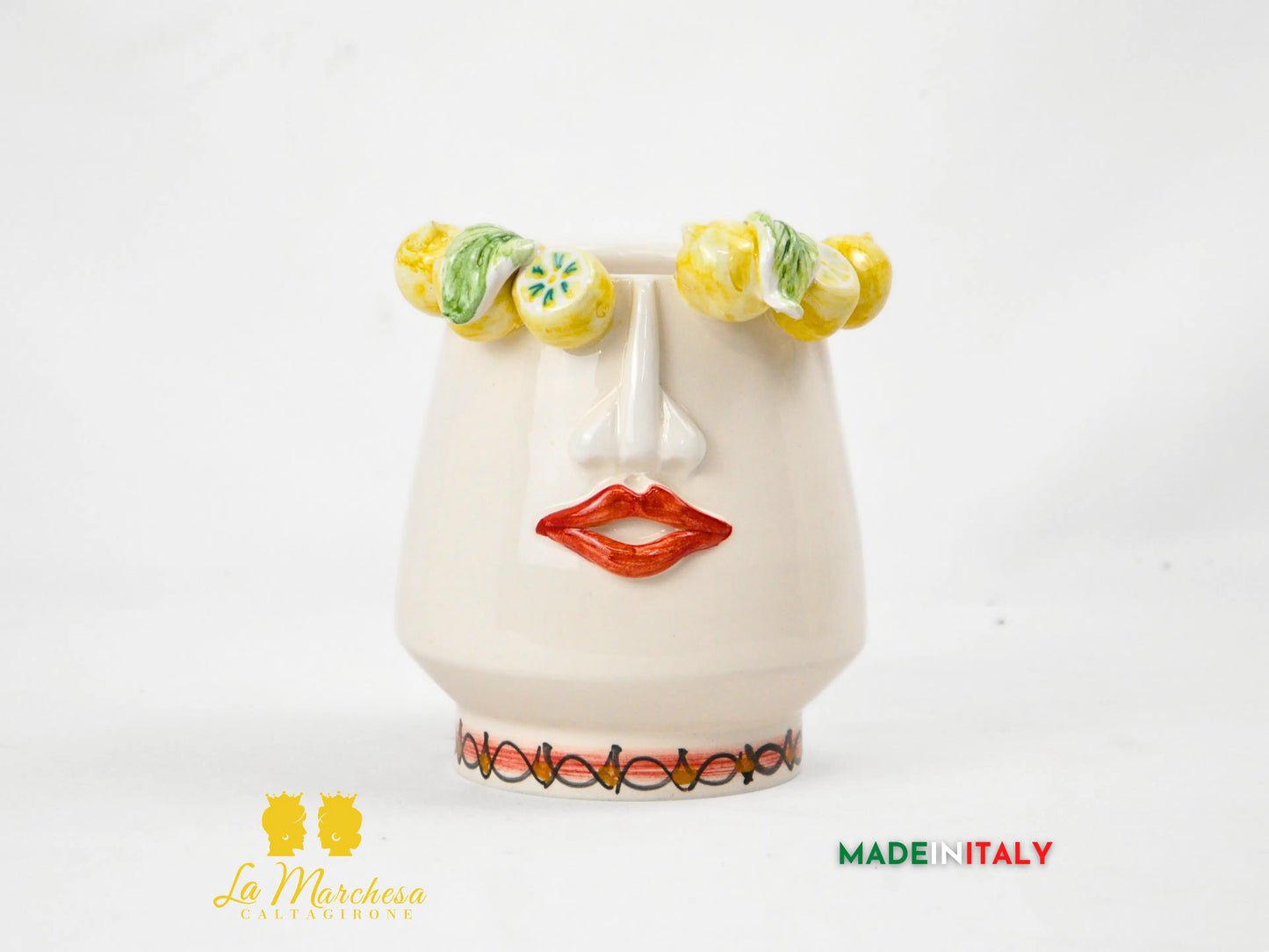 Vaso Design Viso in Ceramica di Caltagirone – Varie Misure