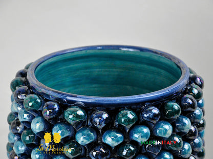 Vaso Pigna Madreperla in Ceramica di Caltagirone – 37 cm