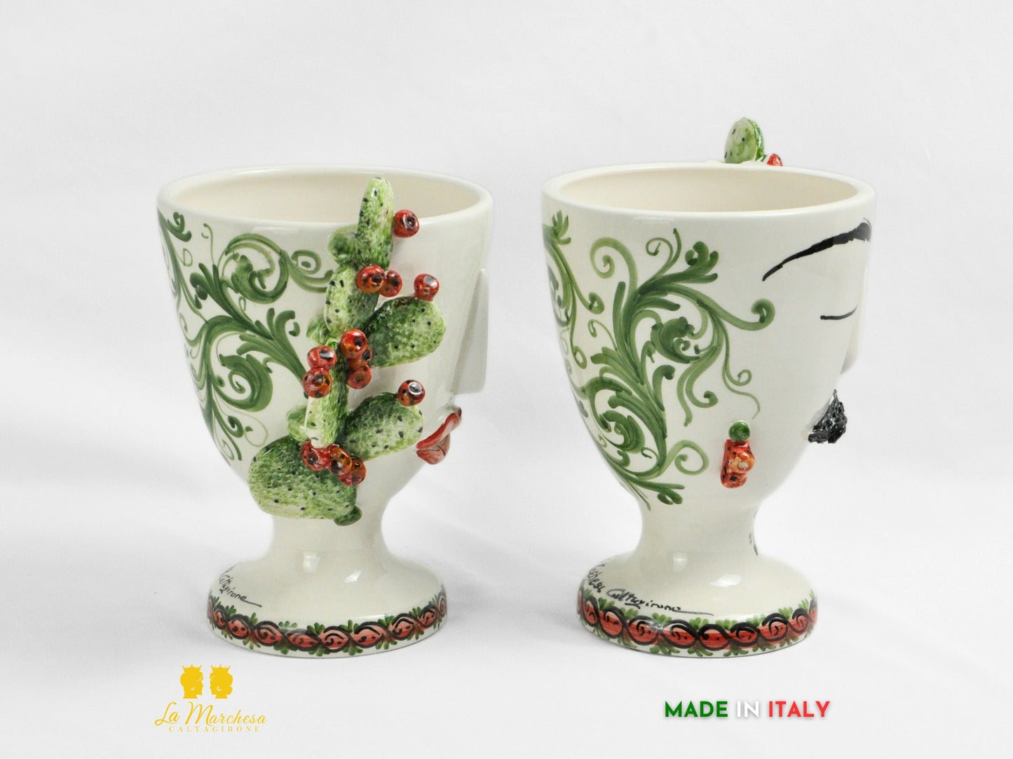 Vaso in Ceramica di Caltagirone Design Volto