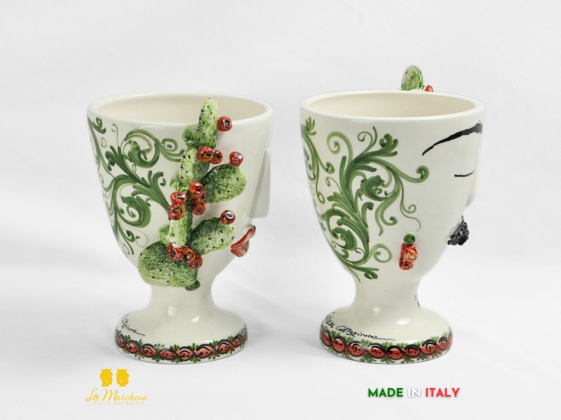 Vaso in Ceramica di Caltagirone Design Volto
