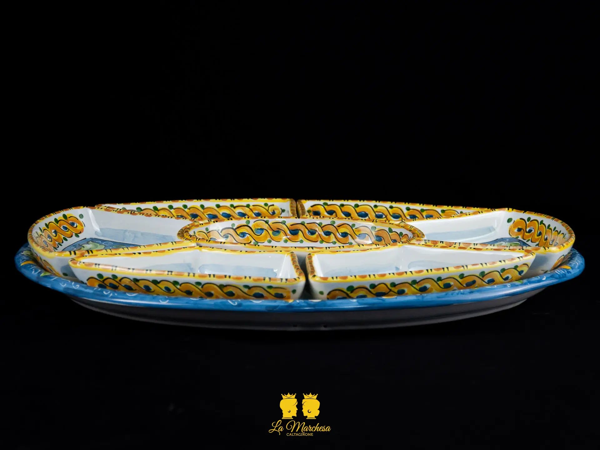 antipastiera in ceramica di caltagirone