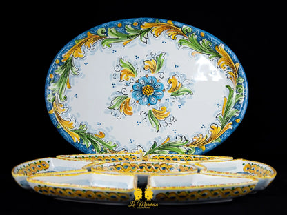 antipastiera in ceramica di caltagirone