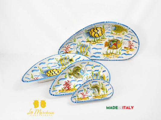 Vassoio in Ceramica di Caltagirone Cozza - Varie Misure