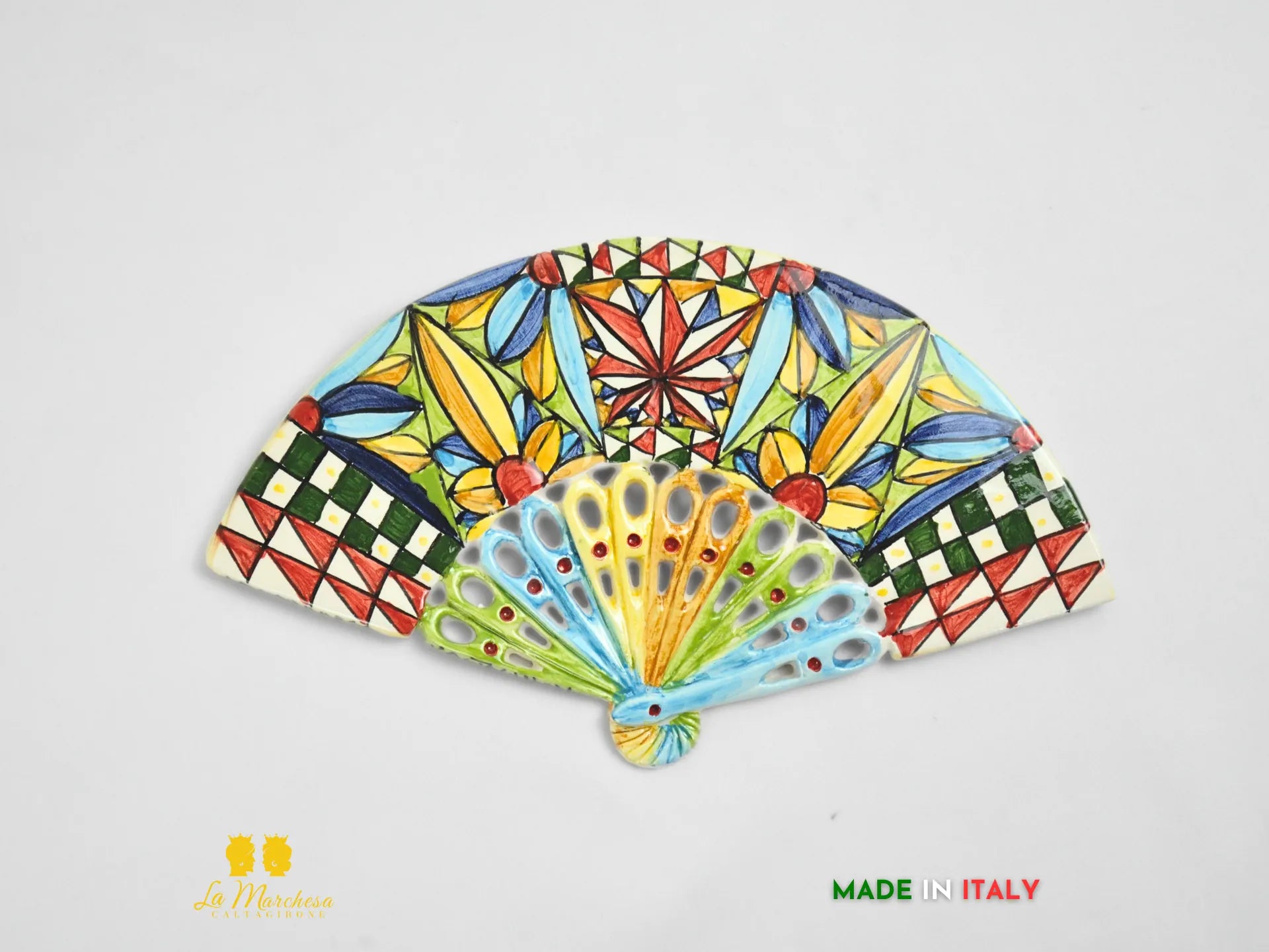 Ventaglio in Ceramica di Caltagirone Decorazione da parete - Vari decori