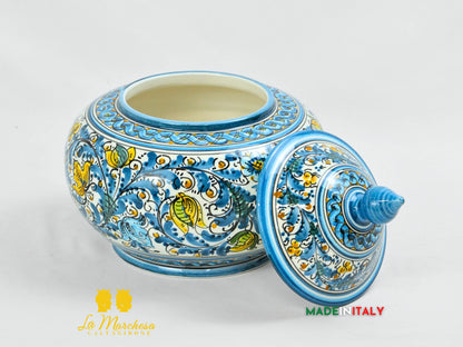 biscottiera in ceramica di caltagirone
