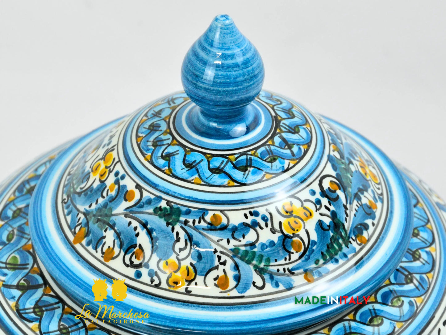 biscottiera in ceramica di caltagirone