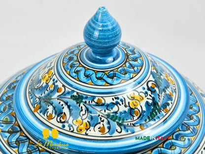 biscottiera in ceramica di caltagirone