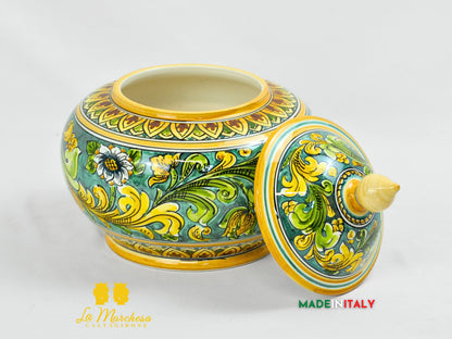 biscottiera in ceramica di caltagirone