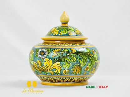 biscottiera in ceramica di caltagirone