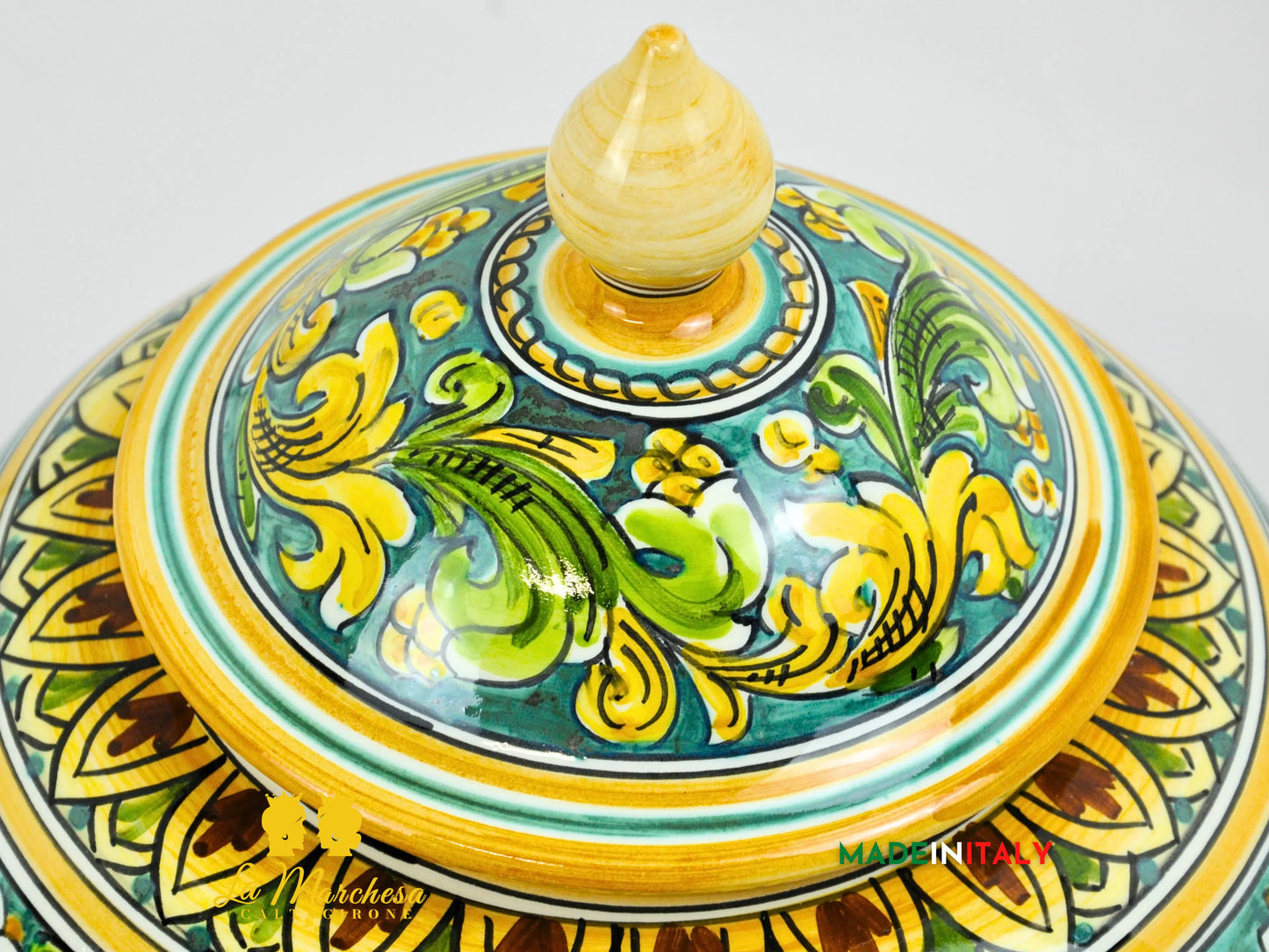 biscottiera in ceramica di caltagirone