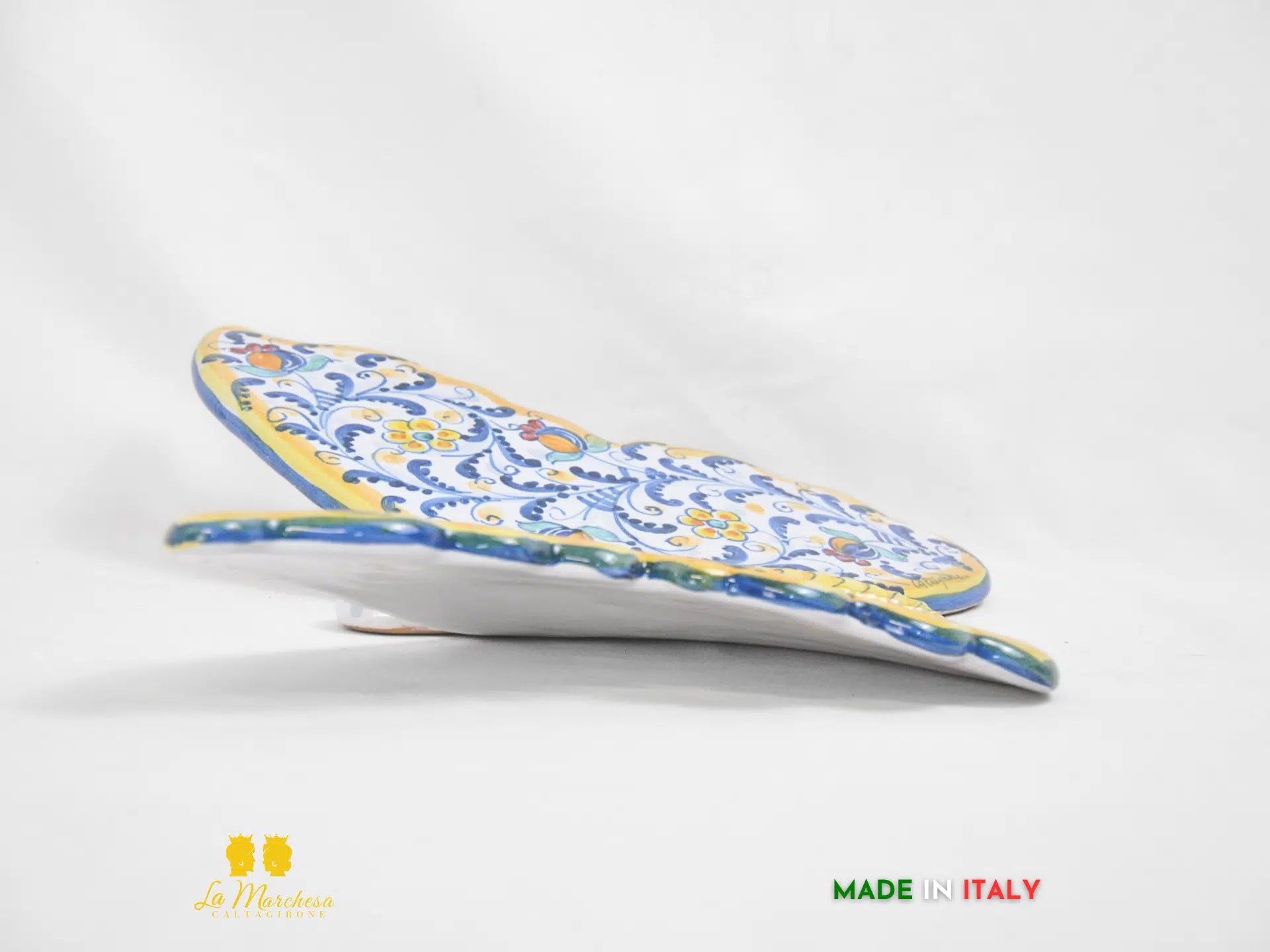 Farfalla Decorata Decorazione da Parete in Ceramica di Caltagirone 35cm - Vari Decori