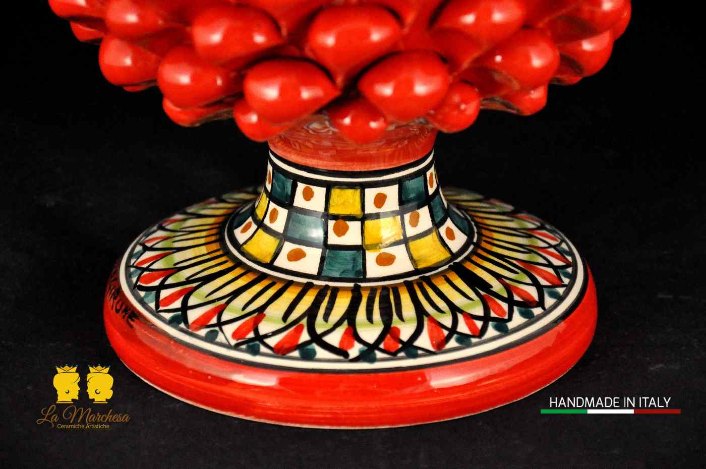 Pigna in Ceramica di Caltagirone Rosso 31cm