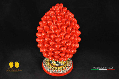 Pigna in Ceramica di Caltagirone Rosso 31cm