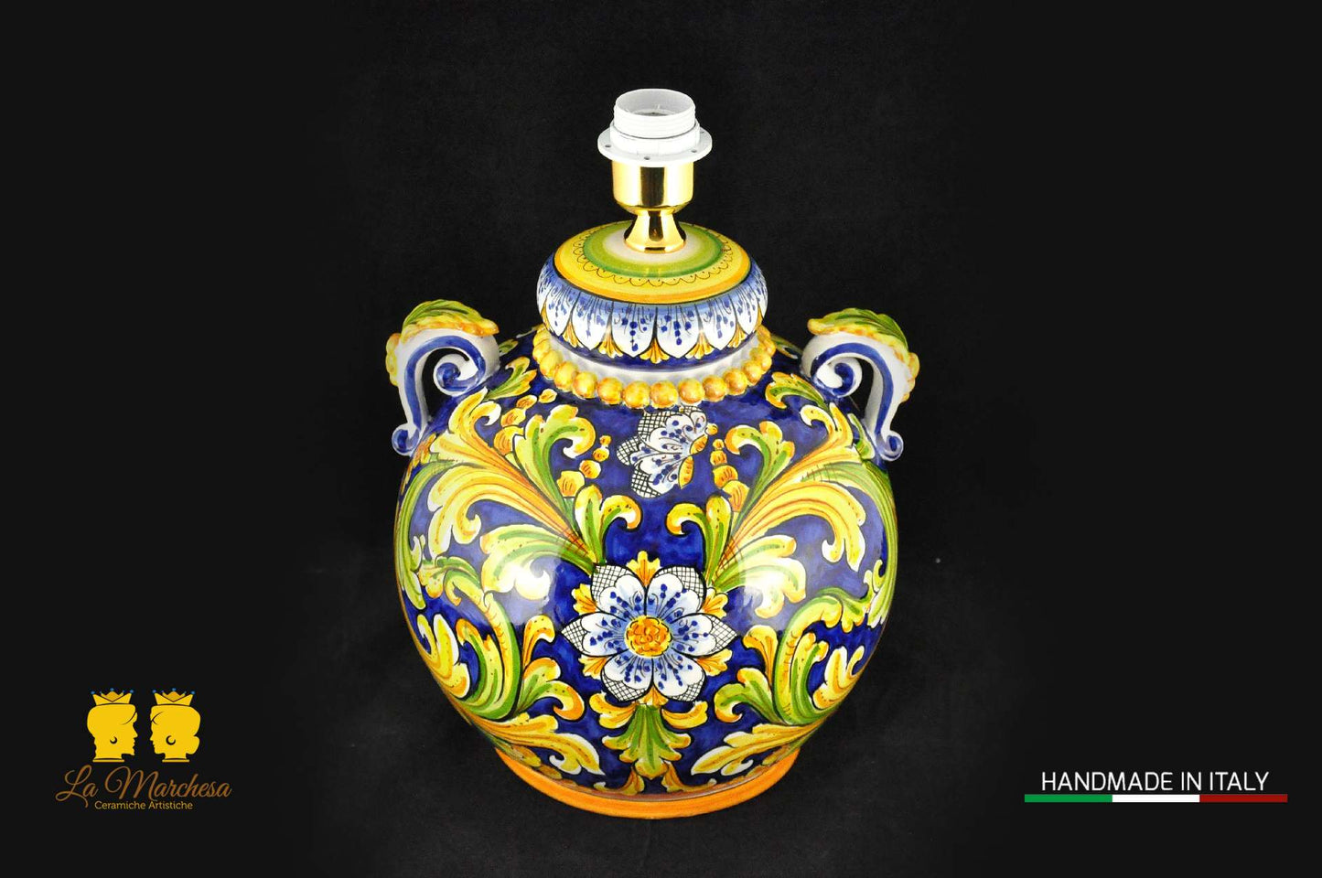 Lampada Barocca in Ceramica di Caltagirone 58cm - Vari Modelli