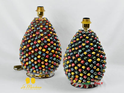 Lampada Arlecchino Madreperla in Ceramica di Caltagirone - Varie Misure