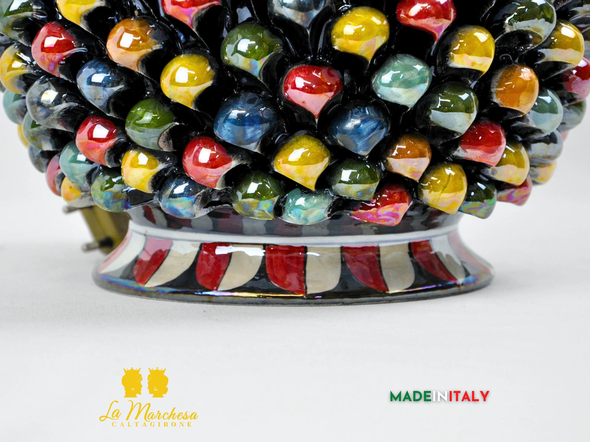 Lampada Arlecchino Madreperla in Ceramica di Caltagirone - Varie Misure