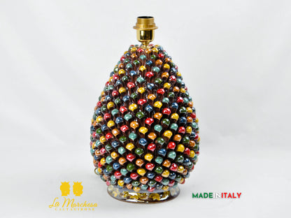 Lampada Arlecchino Madreperla in Ceramica di Caltagirone - Varie Misure