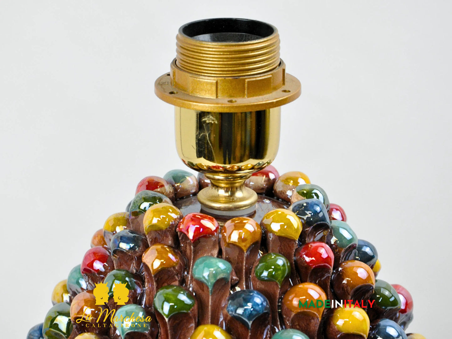 Lampada Arlecchino Madreperla in Ceramica di Caltagirone - Varie Misure