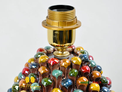 Lampada Arlecchino Madreperla in Ceramica di Caltagirone - Varie Misure