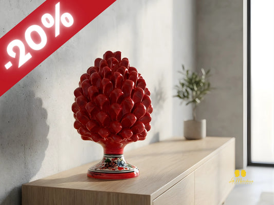 Pigna Siciliana in Ceramica di Caltagirone 21cm - Vari colori