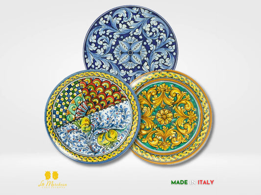 Piatti in Ceramica di Caltagirone rotondo 37cm - Vari Decori