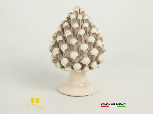 Pigna Siciliana Ceramica di Caltagirone fumè monocolore 16cm