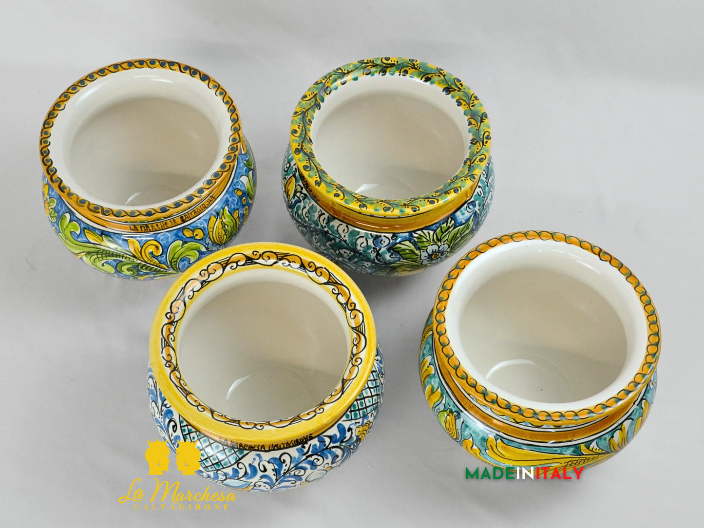 Portavaso in Ceramica di Caltagirone 19cm - Vari Decori