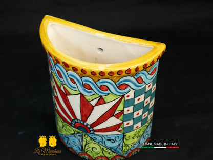 Umidificatori / vaso da parete Ceramica Caltagirone decori carretto siciliano