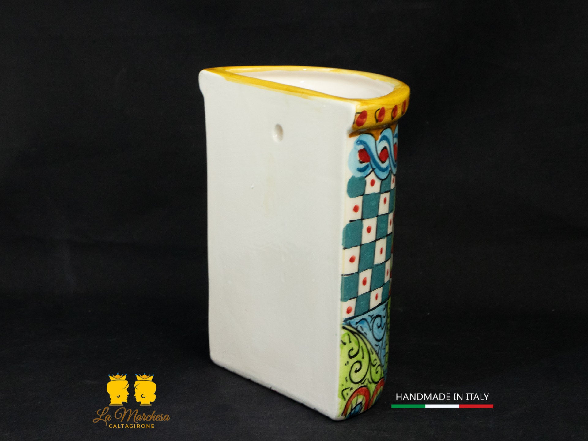 Umidificatori / vaso da parete Ceramica Caltagirone decori carretto siciliano