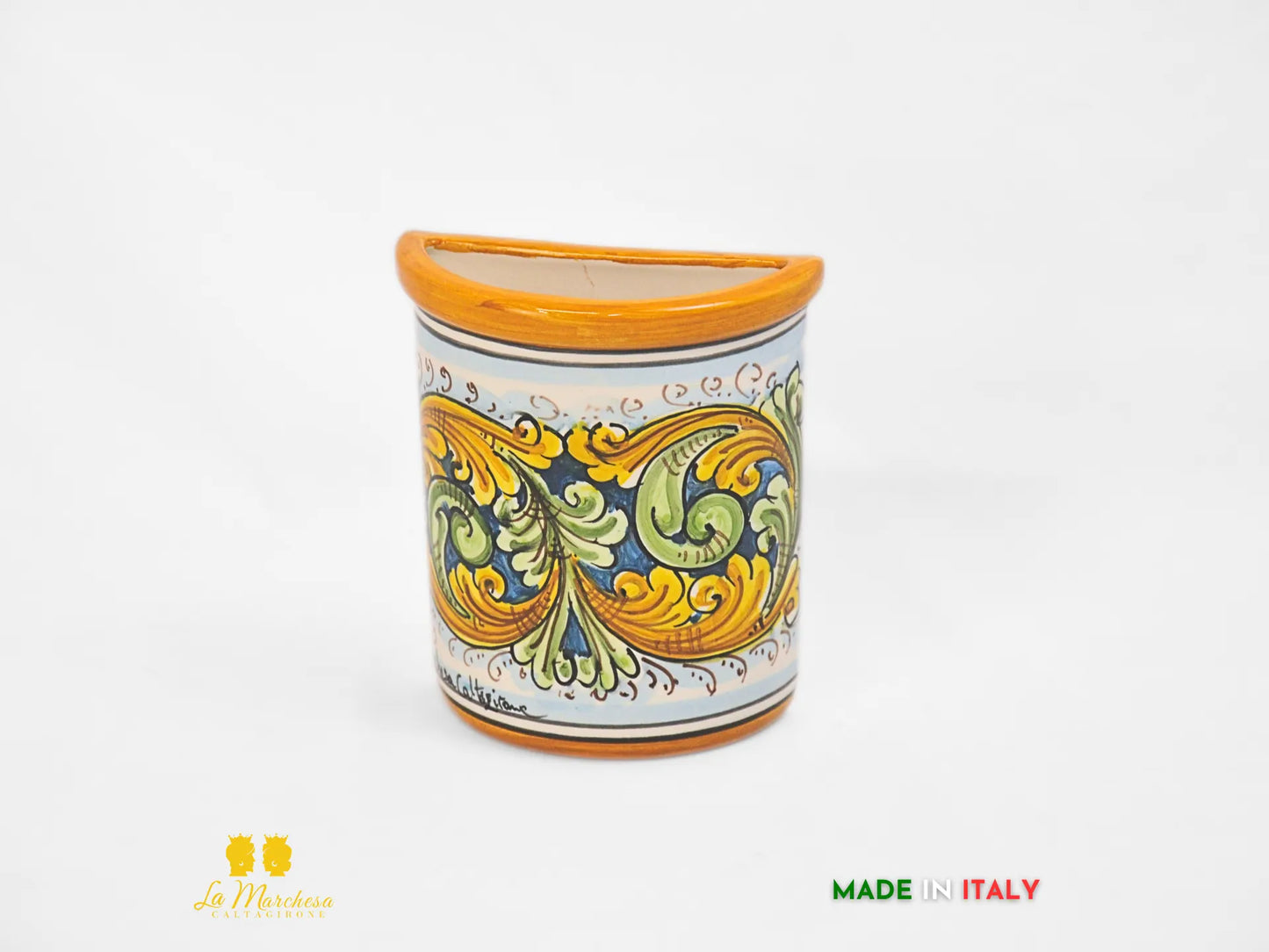 Umidificatori / vaso da parete Ceramica Caltagirone decori carretto siciliano
